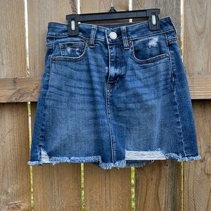 American Eagle Duressed Denim stretchy skirt